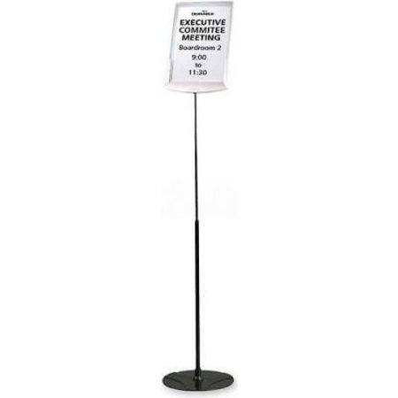 DURABLE OFFICE PRODUCTS Durable® Floor Sign Holder, 558957, Adjust. Height, 10-5/8" X 10-5/8" X 40-60", Grey 558957